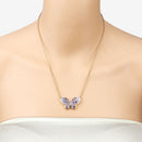 3.31 Carat Genuine Tanzanite and White Zircon .925 Sterling Silver Pendant-10