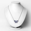 3.31 Carat Genuine Tanzanite and White Zircon .925 Sterling Silver Pendant-6