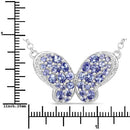 3.31 Carat Genuine Tanzanite and White Zircon .925 Sterling Silver Pendant-7