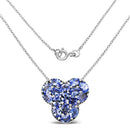2.72 Carat Genuine Tanzanite .925 Sterling Silver Pendant-4