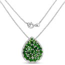 4.65 Carat Genuine Chrome Diopside .925 Sterling Silver Pendant-5