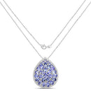4.16 Carat Genuine Tanzanite .925 Sterling Silver Pendant-4