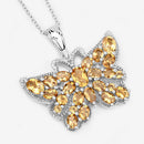 3.89 Carat Genuine Citrine .925 Sterling Silver Pendant-8