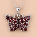 4.90 Carat Genuine Garnet .925 Sterling Silver Pendant-8