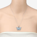 4.84 Carat Genuine Swiss Blue Topaz .925 Sterling Silver Pendant-6