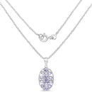2.21 Carat Genuine Tanzanite .925 Sterling Silver Pendant-5