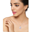 2.64 Carat Genuine Tanzanite and White Topaz .925 Sterling Silver Pendant-14