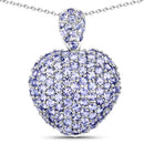 6.01 Carat Genuine Tanzanite .925 Sterling Silver Pendant-3