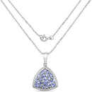 1.96 Carat Genuine Tanzanite .925 Sterling Silver Pendant-4