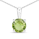 1.25 Carat Genuine Peridot .925 Sterling Silver Pendant-1