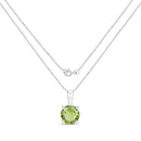 1.25 Carat Genuine Peridot .925 Sterling Silver Pendant-2