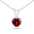 0.88 Carat Genuine Garnet .925 Sterling Silver Pendant-1