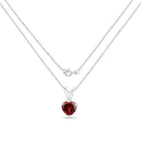 0.88 Carat Genuine Garnet .925 Sterling Silver Pendant-2