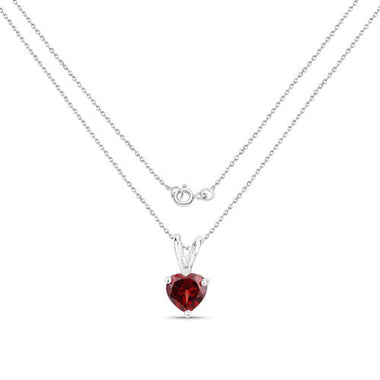 0.88 Carat Genuine Garnet .925 Sterling Silver Pendant - 0