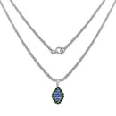 1.40 Carat Genuine Tanzanite and Chrome Diopside .925 Sterling Silver Pendant-2