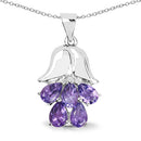 1.85 Carat Genuine Amethyst .925 Sterling Silver Pendant-4