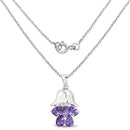 1.85 Carat Genuine Amethyst .925 Sterling Silver Pendant-5