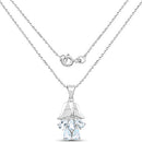 1.75 Carat Genuine Aquamarine .925 Sterling Silver Pendant-5