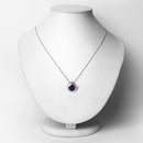3.30 Carat Genuine Amethyst .925 Sterling Silver Pendant-5