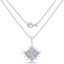 0.90 Carat Genuine Tanzanite .925 Sterling Silver Pendant-2