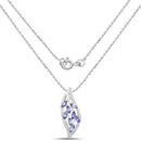 1.12 Carat Genuine Tanzanite .925 Sterling Silver Pendant-2