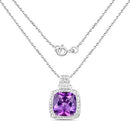 5.85 Carat Genuine Amethyst .925 Sterling Silver Pendant-4