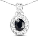 5.94 Carat Dyed Sapphire .925 Sterling Silver Pendant-1