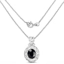 5.94 Carat Dyed Sapphire .925 Sterling Silver Pendant-2