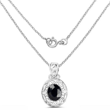 5.94 Carat Dyed Sapphire .925 Sterling Silver Pendant - 0