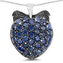 4.17 Carat Genuine Blue Sapphire .925 Sterling Silver Pendant-2