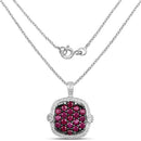 1.43 Carat Genuine Ruby .925 Sterling Silver Pendant-4