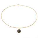 3.02 Carat Genuine Blue Sapphire .925 Sterling Silver Pendant-4