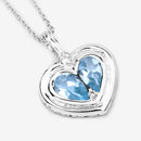 2.66 Carat Genuine Blue Topaz and White Topaz .925 Sterling Silver Pendant-9