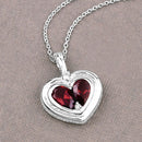 2.66 Carat Genuine Garnet and White Topaz .925 Sterling Silver Pendant-8