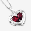 2.66 Carat Genuine Garnet and White Topaz .925 Sterling Silver Pendant-9