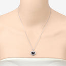 2.66 Carat Genuine Garnet and White Topaz .925 Sterling Silver Pendant-12