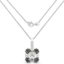 2.72 Carat Genuine Multi Stones .925 Sterling Silver Pendant-4