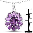 6.50 Carat Genuine Amethyst .925 Sterling Silver Pendant-6