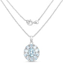 7.65 Carat Genuine Blue Topaz .925 Sterling Silver Pendant-5