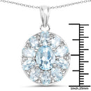 7.65 Carat Genuine Blue Topaz .925 Sterling Silver Pendant-6
