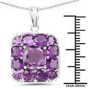 8.20 Carat Genuine Amethyst .925 Sterling Silver Pendant-6