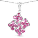 3.72 Carat Genuine Ruby .925 Sterling Silver Pendant-3