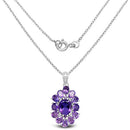 7.24 Carat Genuine Amethyst .925 Sterling Silver Pendant-5