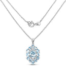 10.06 Carat Genuine Blue Topaz .925 Sterling Silver Pendant-5
