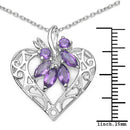 1.12 Carat Genuine Amethyst .925 Sterling Silver Pendant-4