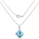 11.10 Carat Genuine Blue Topaz .925 Sterling Silver Pendant-5