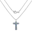 3.32 Carat Genuine Ethiopian Opal and Tanzanite .925 Sterling Silver Pendant-4