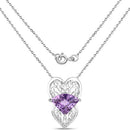 5.80 Carat Genuine Amethyst .925 Sterling Silver Pendant-4