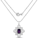 7.80 Carat Genuine Amethyst .925 Sterling Silver Pendant-4