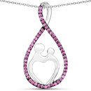 0.50 Carat Created Ruby .925 Sterling Silver Pendant-2